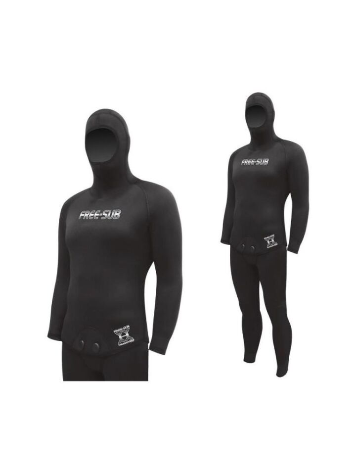 Free-Sub 9mm Karadeniz Yamamoto39 Siyah Profesyonel Scuba Tüplü Dalış Elbisesi
