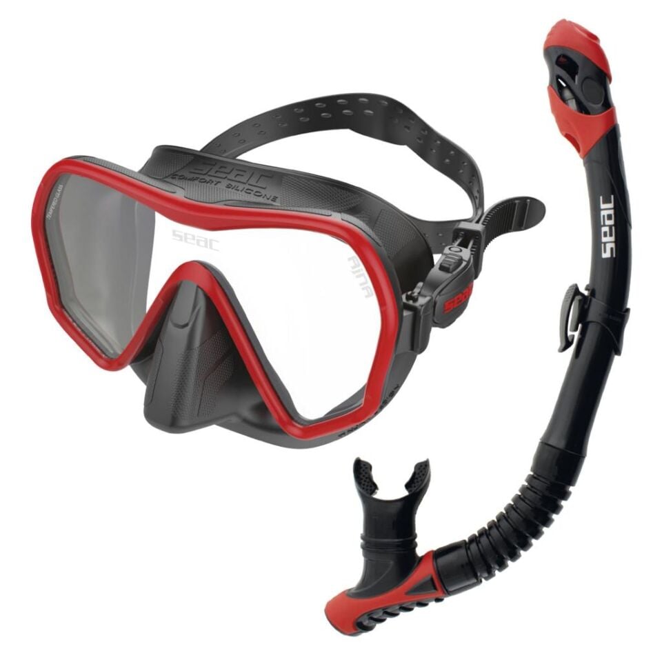 Seac Ajna Maske Şnorkel Set Kırmızı