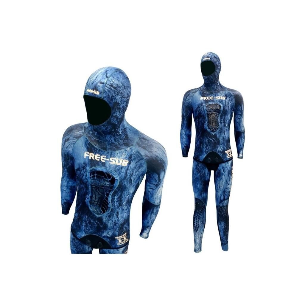 3mm Demre Blue Yamamoto Avcı Serbest Dalış Elbisesi