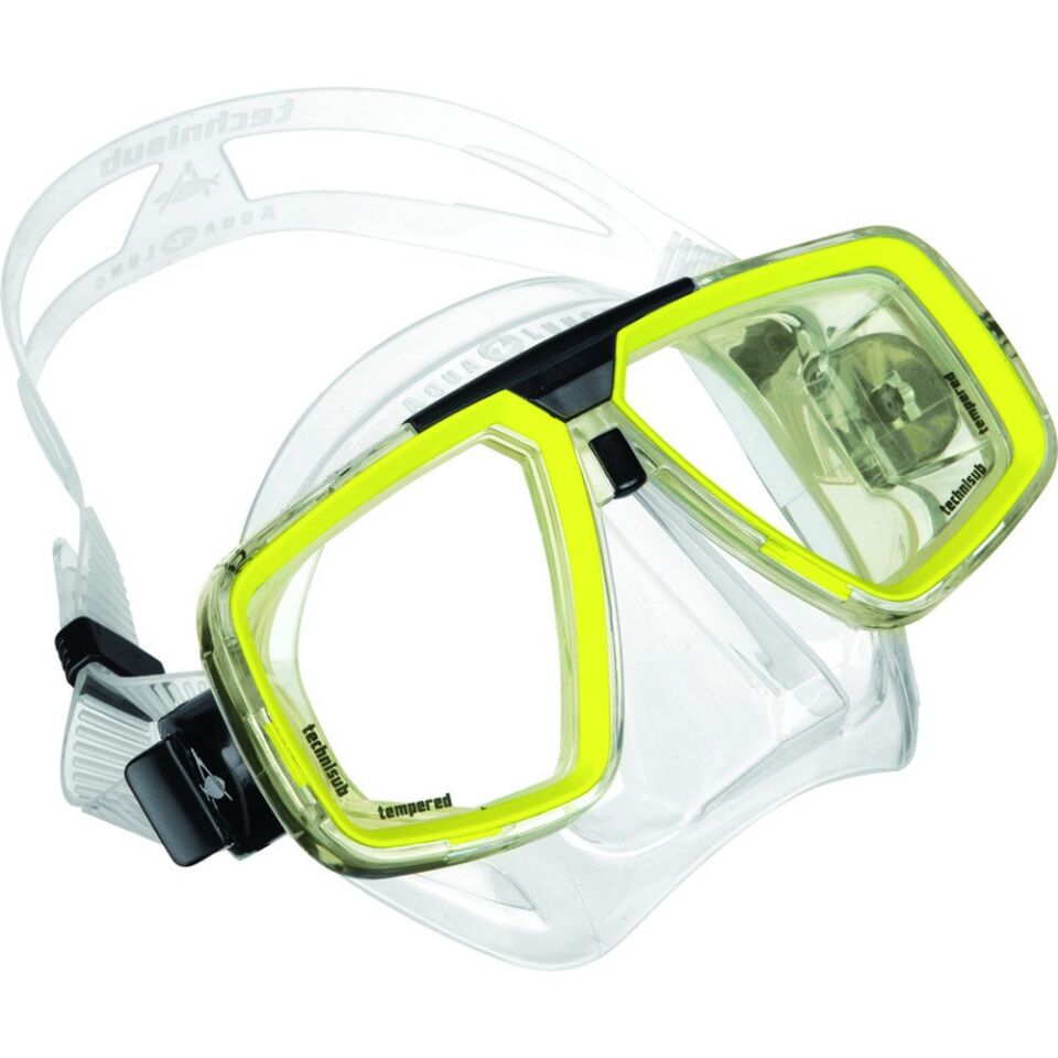 Aqua Lung Look Şeffaf/Sarı Dalış Maskesi