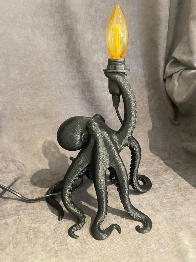 Ahtapot Lamba 3D Siyah