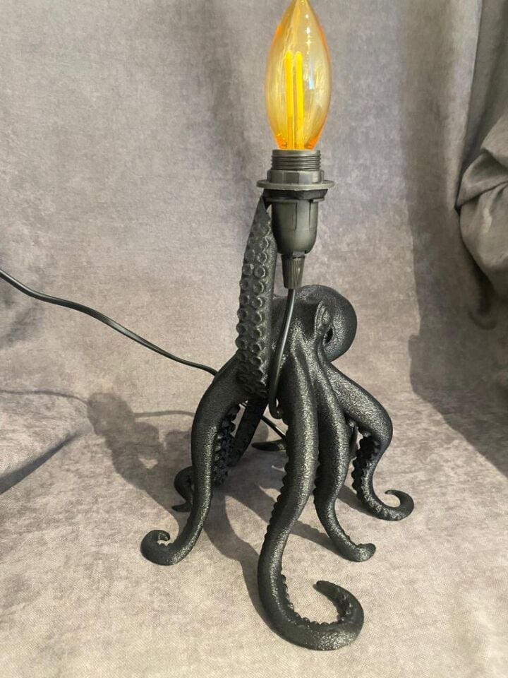 Ahtapot Lamba 3D Siyah