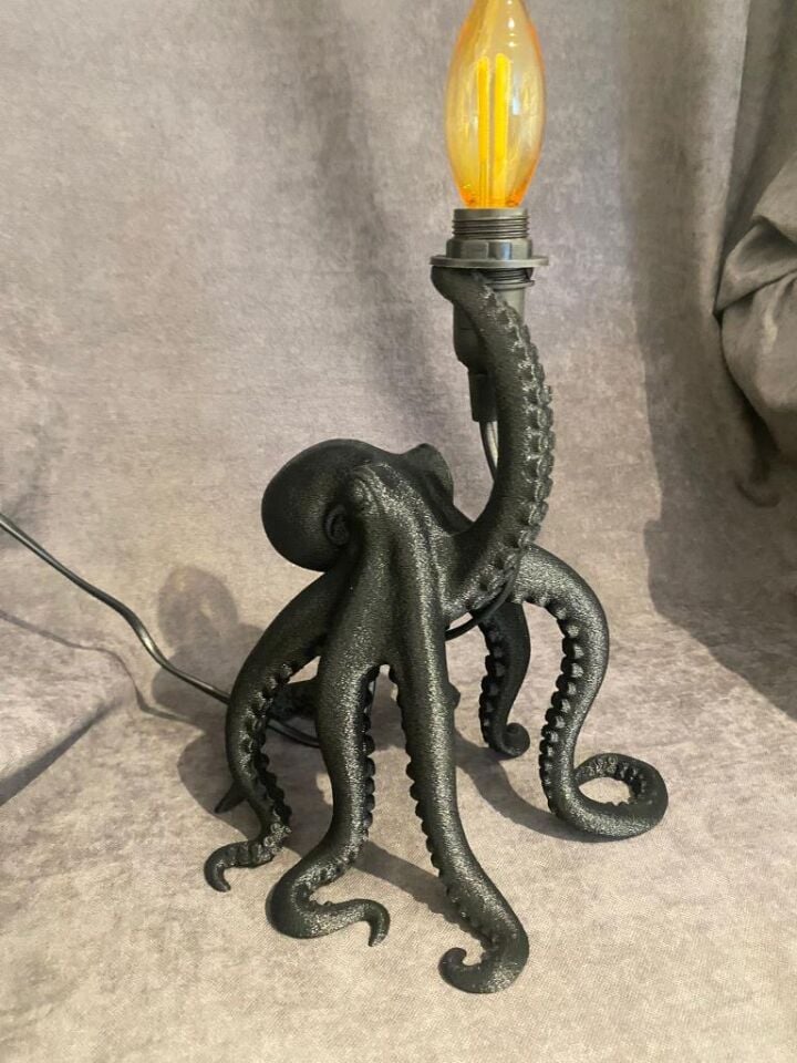 Ahtapot Lamba 3D Siyah