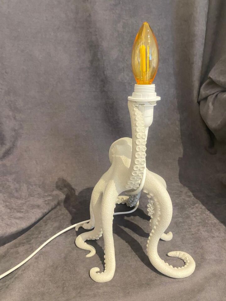 Ahtapot Lamba 3D Beyaz