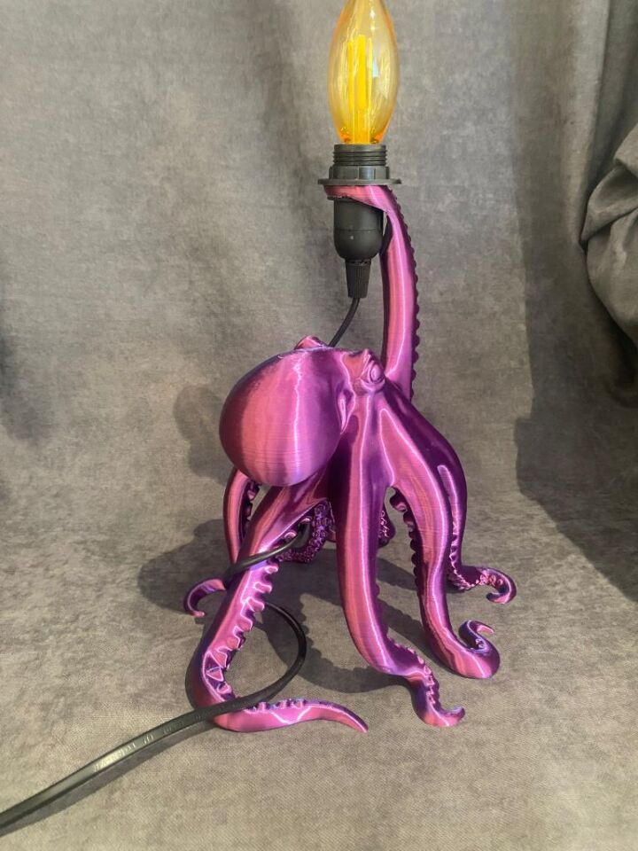 Ahtapot Lamba 3D Mystic (Mavi/Kırmızı/Mor)