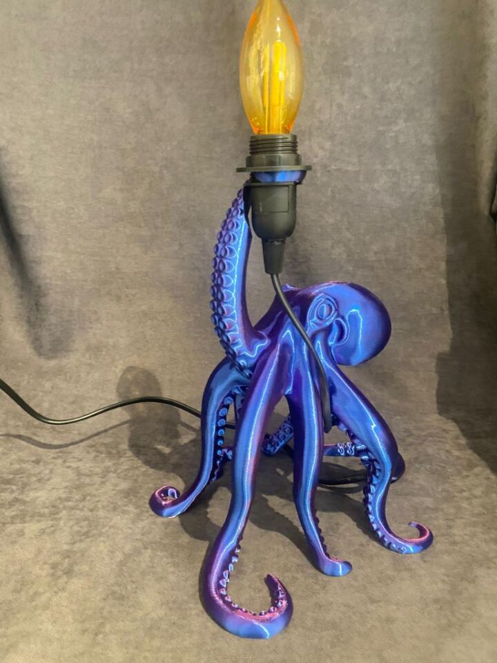 Ahtapot Lamba 3D Mystic (Mavi/Kırmızı/Mor)