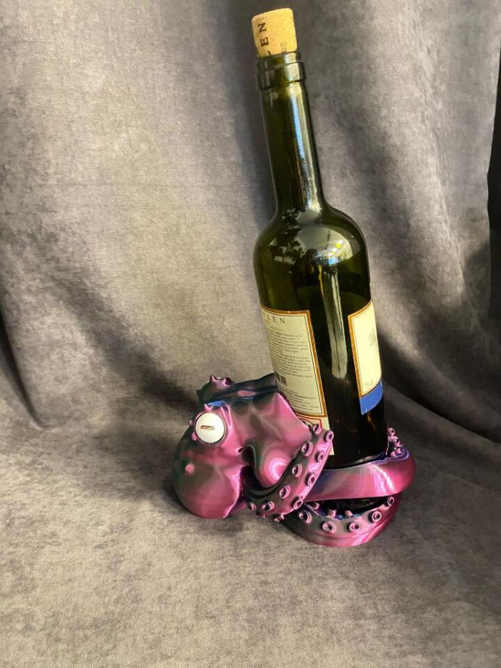 AHTAPOT ŞİŞE TUTUCU MYSTİC (MOR/YEŞİL/MAVİ)