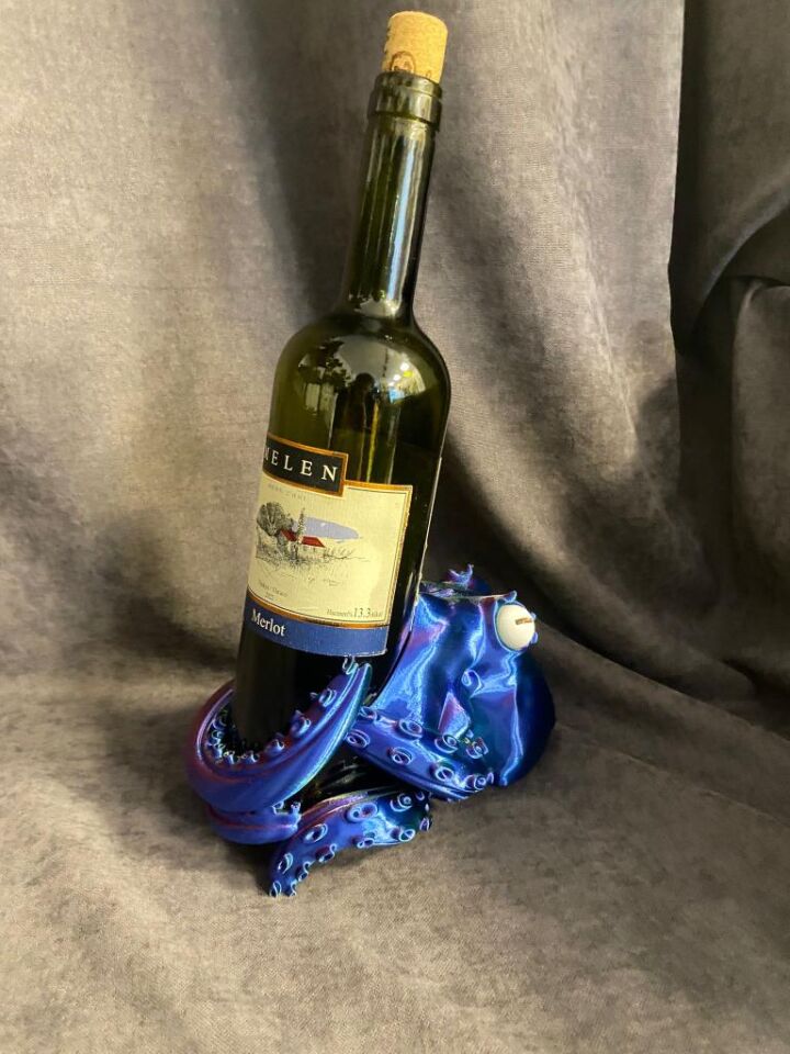 AHTAPOT ŞİŞE TUTUCU MYSTİC (MOR/YEŞİL/MAVİ)