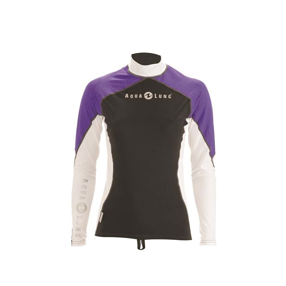 Aqua Lung Top Lycra Gri/Lila Uzun Kol Kadın