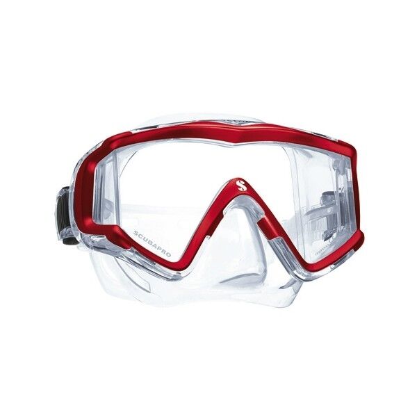 SCUBAPRO CRYSTAL VU MASKE ŞEFFAF/KIRMIZI