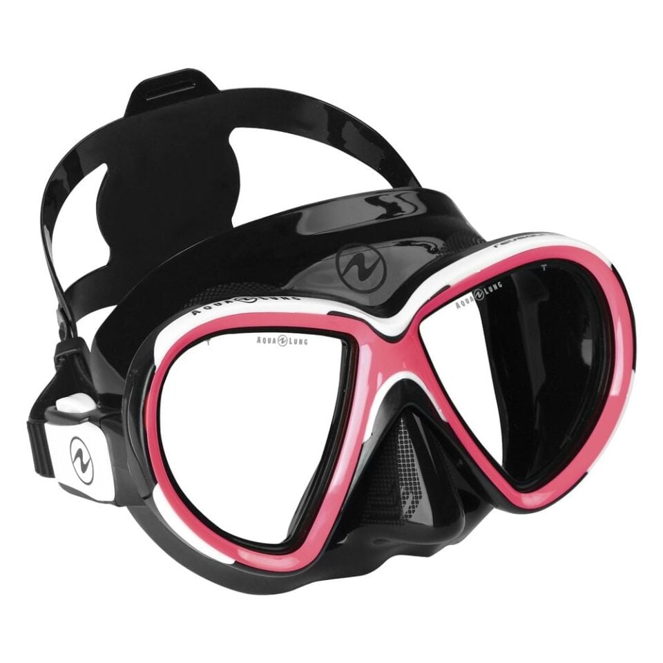 Aqua Lung Reveal X2 Siyah Silikon - Pembe Dalış Maskesi
