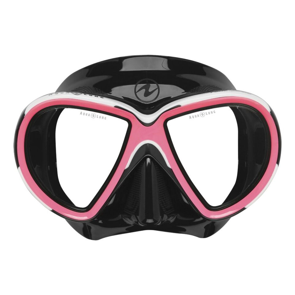 Aqua Lung Reveal X2 Siyah Silikon - Pembe Dalış Maskesi