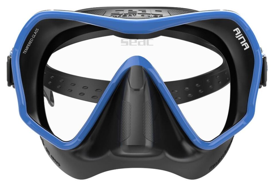 Seac Ajna Siyah Silikon Mavi Dalış Maskesi
