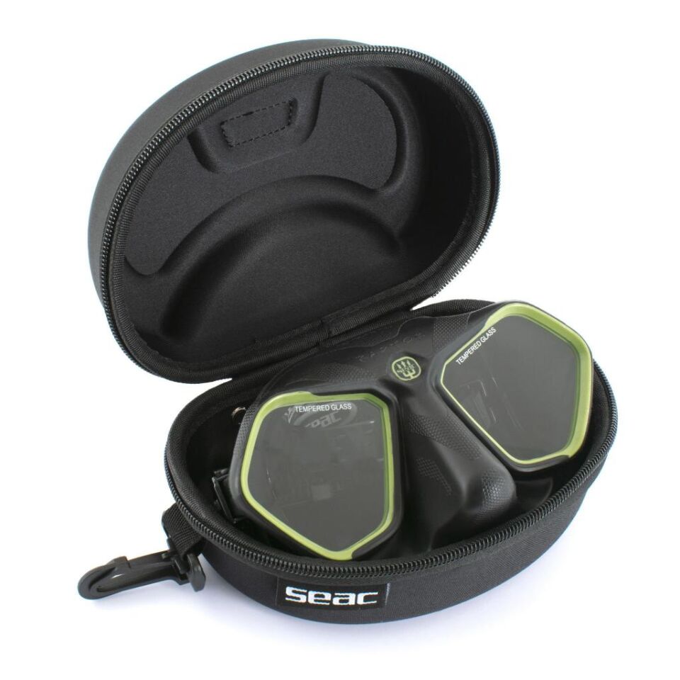 Seac Raptor Siyah Silikon Yeşil Dalış Maskesi