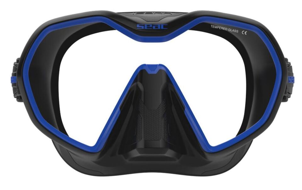 Seac Icona Siyah Silikon Mavi Dalış Maskesi
