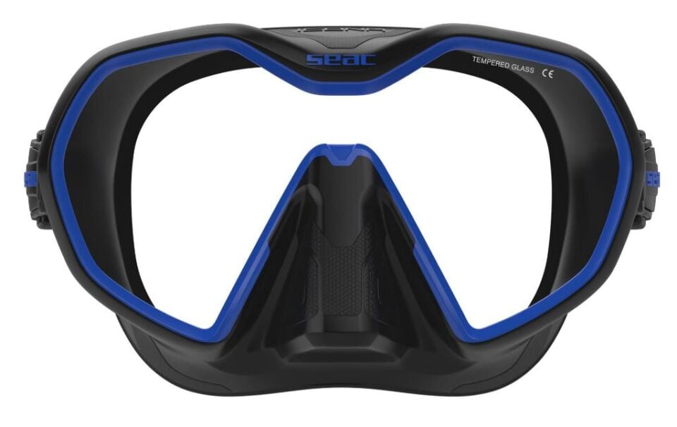 Seac Icona Siyah Silikon Mavi Dalış Maskesi