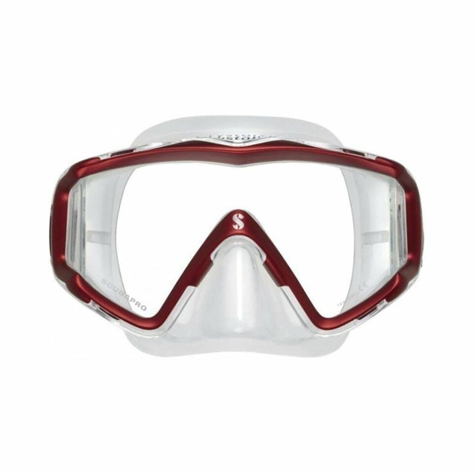 Scubapro Crystal Vu Maske Şeffaf/Kırmızı